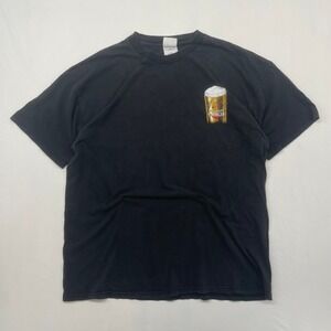 Gildan Heavy Cotton Black T Shirt Mens XL Coors Light Beer Graphic Tee 1998